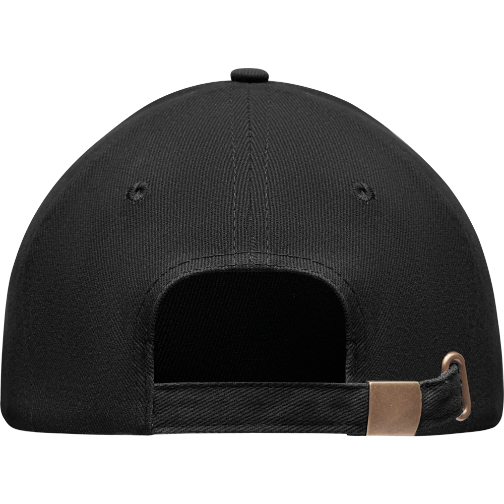 6-Panel Heavy Cotton Baseball Cap_BLACK_back
