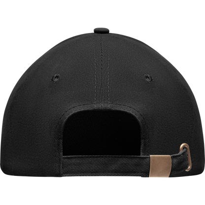 6-Panel Heavy Cotton Baseball Cap_BLACK_back