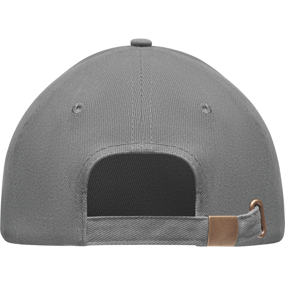 6-Panel Heavy Cotton Baseball Cap_GREY_back