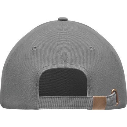 6-Panel Heavy Cotton Baseball Cap_GREY_back