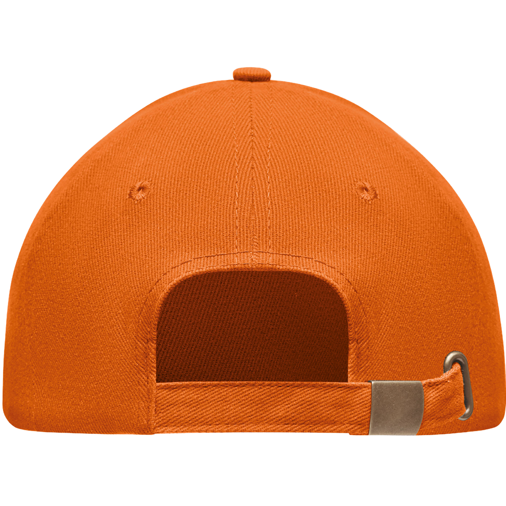 6-Panel Heavy Cotton Baseball Cap_ORANGE_back