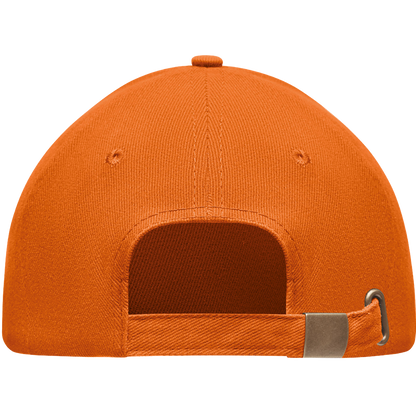 6-Panel Heavy Cotton Baseball Cap_ORANGE_back