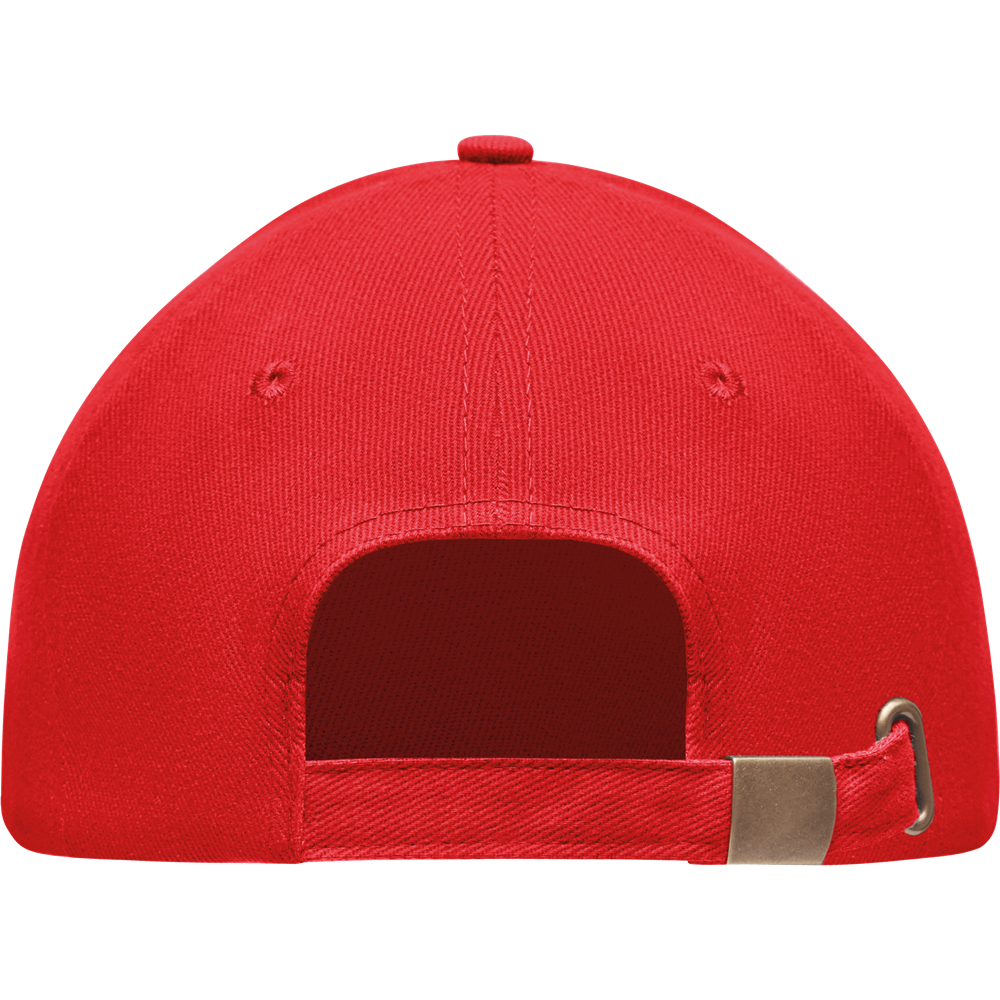 6-Panel Heavy Cotton Baseball Cap_RED_back