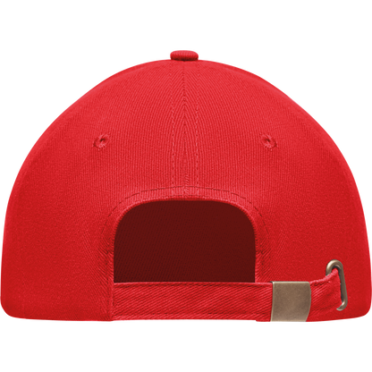 6-Panel Heavy Cotton Baseball Cap_RED_back