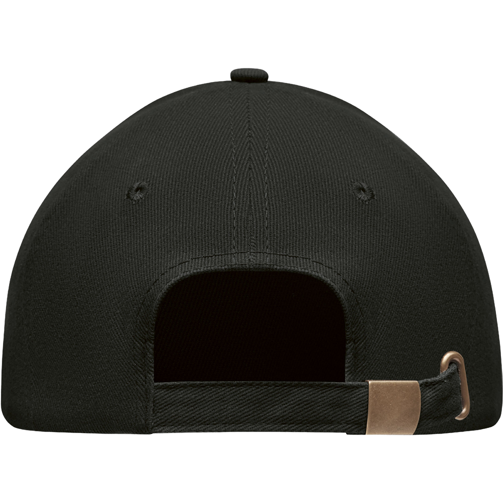 6-Panel Heavy Cotton Baseball Cap_WHITE/BLACK_back