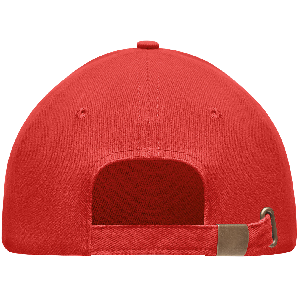 6-Panel Heavy Cotton Baseball Cap_WHITE/RED_back