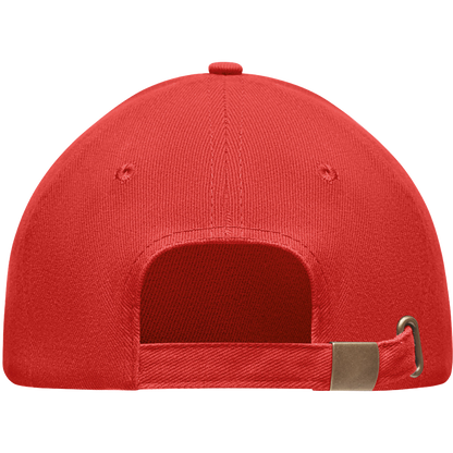 6-Panel Heavy Cotton Baseball Cap_WHITE/RED_back