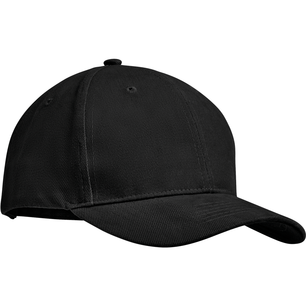 6-Panel Heavy Cotton Baseball Cap_BLACK_DETAILEDIMAGE_front_1