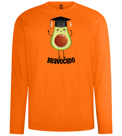 Graduation Bravocado 2 Design - Comfort men's long sleeve t-shirt_ORANGE_front