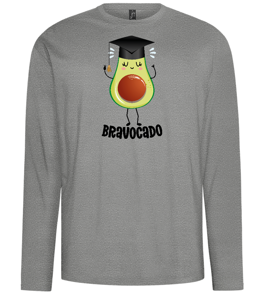 Graduation Bravocado 2 Design - Comfort men's long sleeve t-shirt_ORION GREY_front