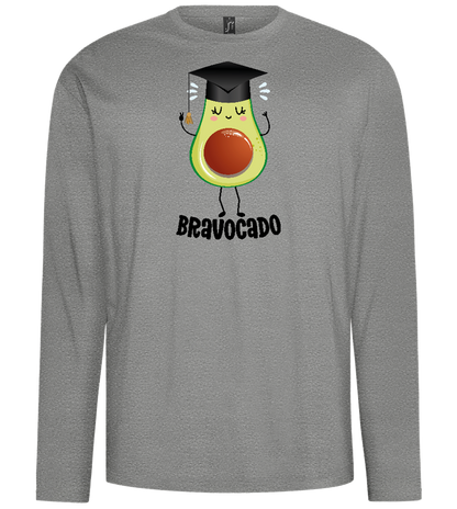 Graduation Bravocado 2 Design - Comfort men's long sleeve t-shirt_ORION GREY_front