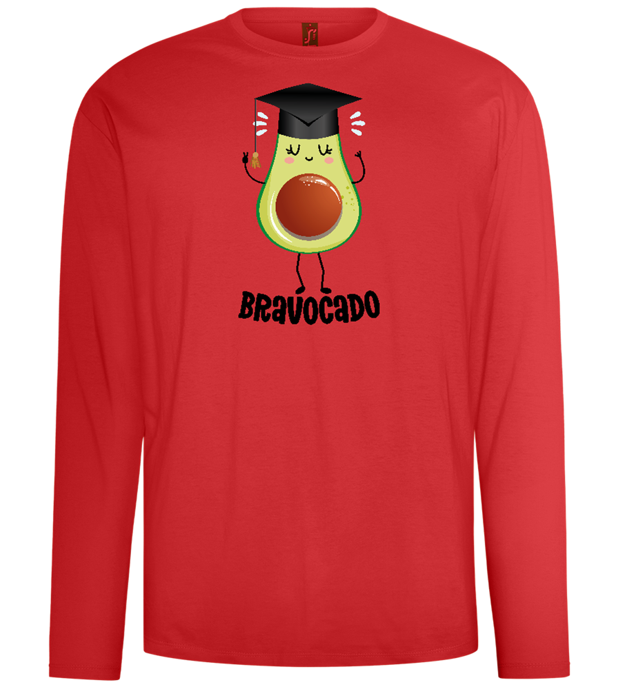 Graduation Bravocado 2 Design - Comfort men's long sleeve t-shirt_RED_front