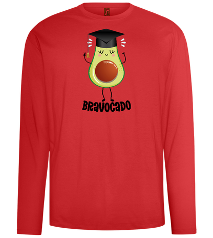 Graduation Bravocado 2 Design - Comfort men's long sleeve t-shirt_RED_front