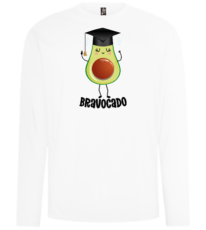 Graduation Bravocado 2 Design - Comfort men's long sleeve t-shirt_WHITE_front