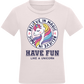 Believe in Magic Unicorn Design - Comfort kids fitted t-shirt_LIGHT PINK_front