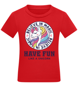 Believe in Magic Unicorn Design - Comfort kids fitted t-shirt