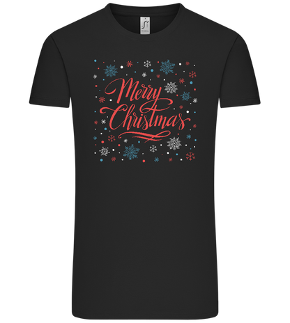 Merry Christmas Snowflakes Design - Comfort Unisex T-Shirt_DEEP BLACK_front