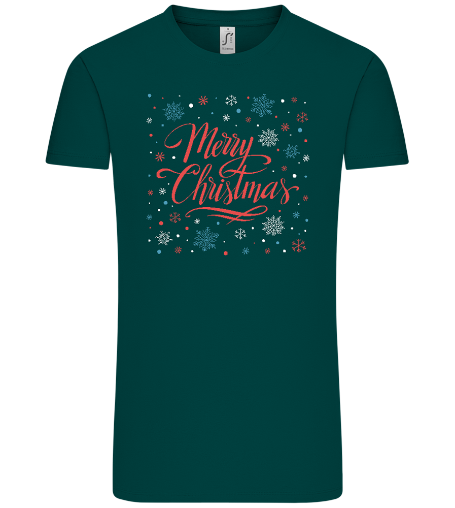 Merry Christmas Snowflakes Design - Comfort Unisex T-Shirt_GREEN EMPIRE_front