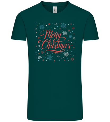 Merry Christmas Snowflakes Design - Comfort Unisex T-Shirt_GREEN EMPIRE_front