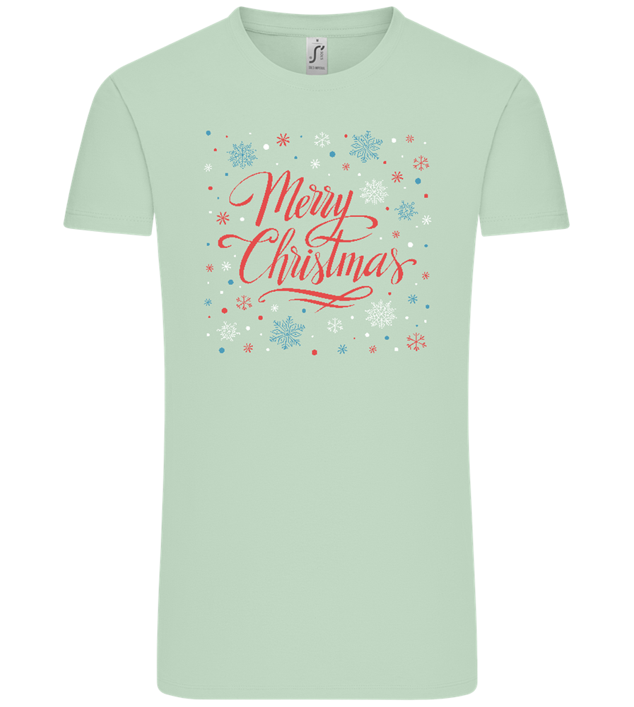 Merry Christmas Snowflakes Design - Comfort Unisex T-Shirt_ICE GREEN_front