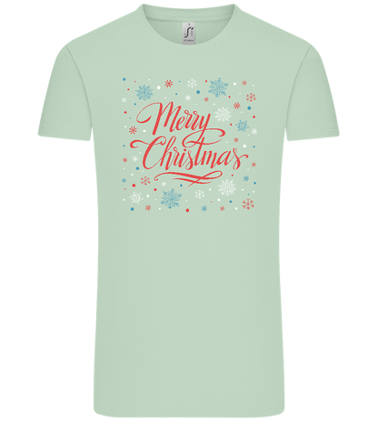 Merry Christmas Snowflakes Design - Comfort Unisex T-Shirt_ICE GREEN_front