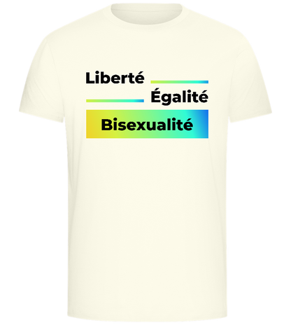 Yellow and Blue Bisexualité Design - Comfort Unisex T-Shirt_ECRU_front