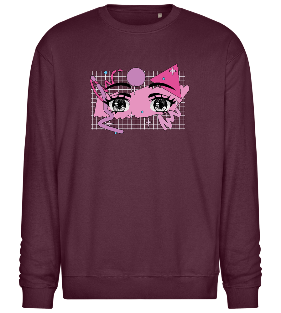 Fancy Eyes Design - Comfort Essential Unisex Sweater_BORDEAUX_front