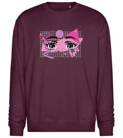 Fancy Eyes Design - Comfort Essential Unisex Sweater_BORDEAUX_front