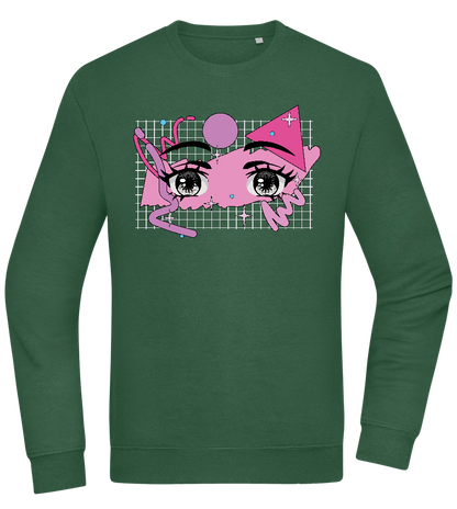 Fancy Eyes Design - Comfort Essential Unisex Sweater_GREEN BOTTLE_front