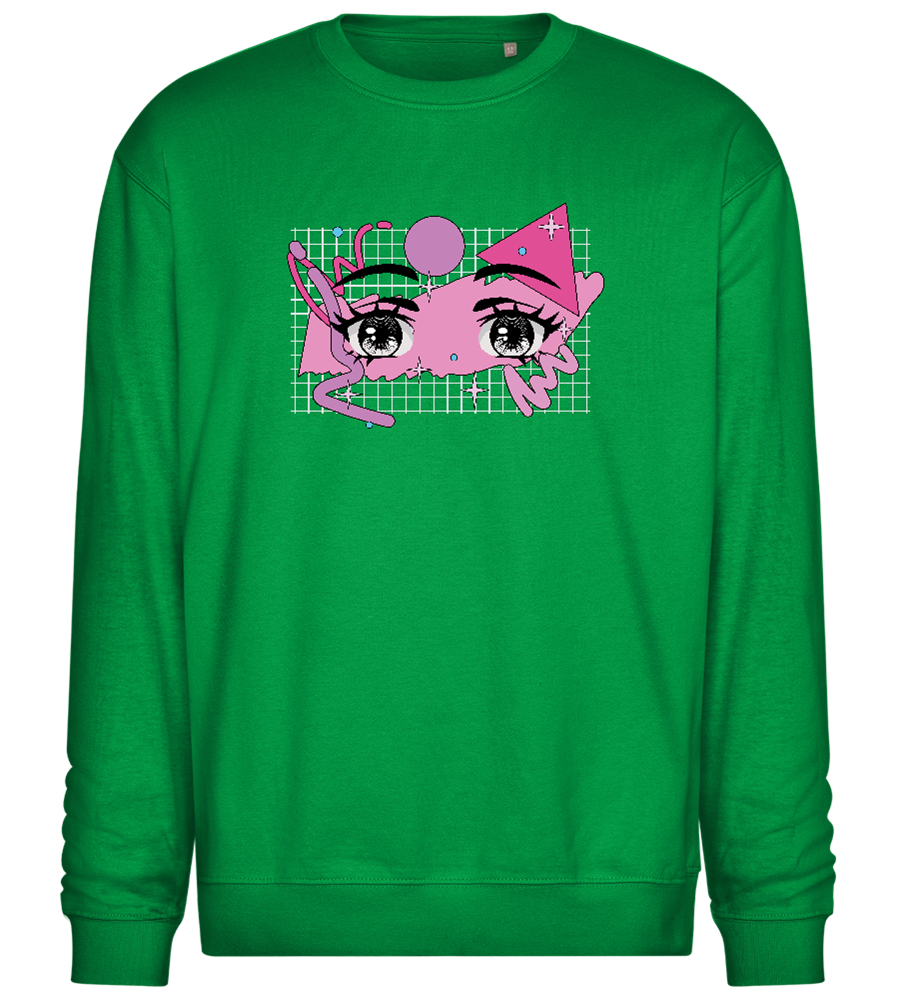 Fancy Eyes Design - Comfort Essential Unisex Sweater_MEADOW GREEN_front