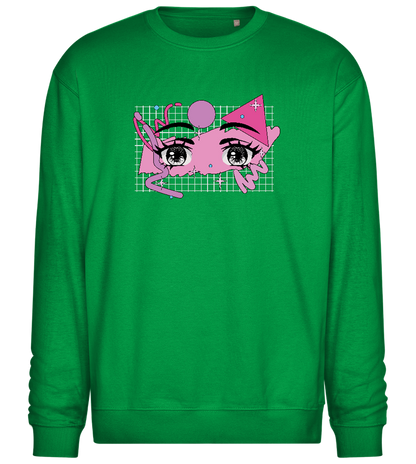 Fancy Eyes Design - Comfort Essential Unisex Sweater_MEADOW GREEN_front