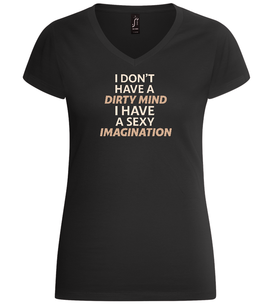 Sexy Imagination Design - Basic women's v-neck t-shirt_DEEP BLACK_front