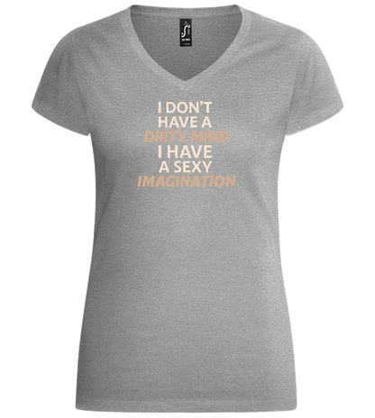 Sexy Imagination Design - Basic women's v-neck t-shirt_ORION GREY_front