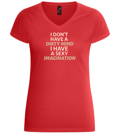 Sexy Imagination Design - Basic women's v-neck t-shirt_RED_front