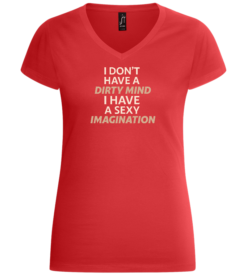 Sexy Imagination Design - Basic women's v-neck t-shirt_RED_front