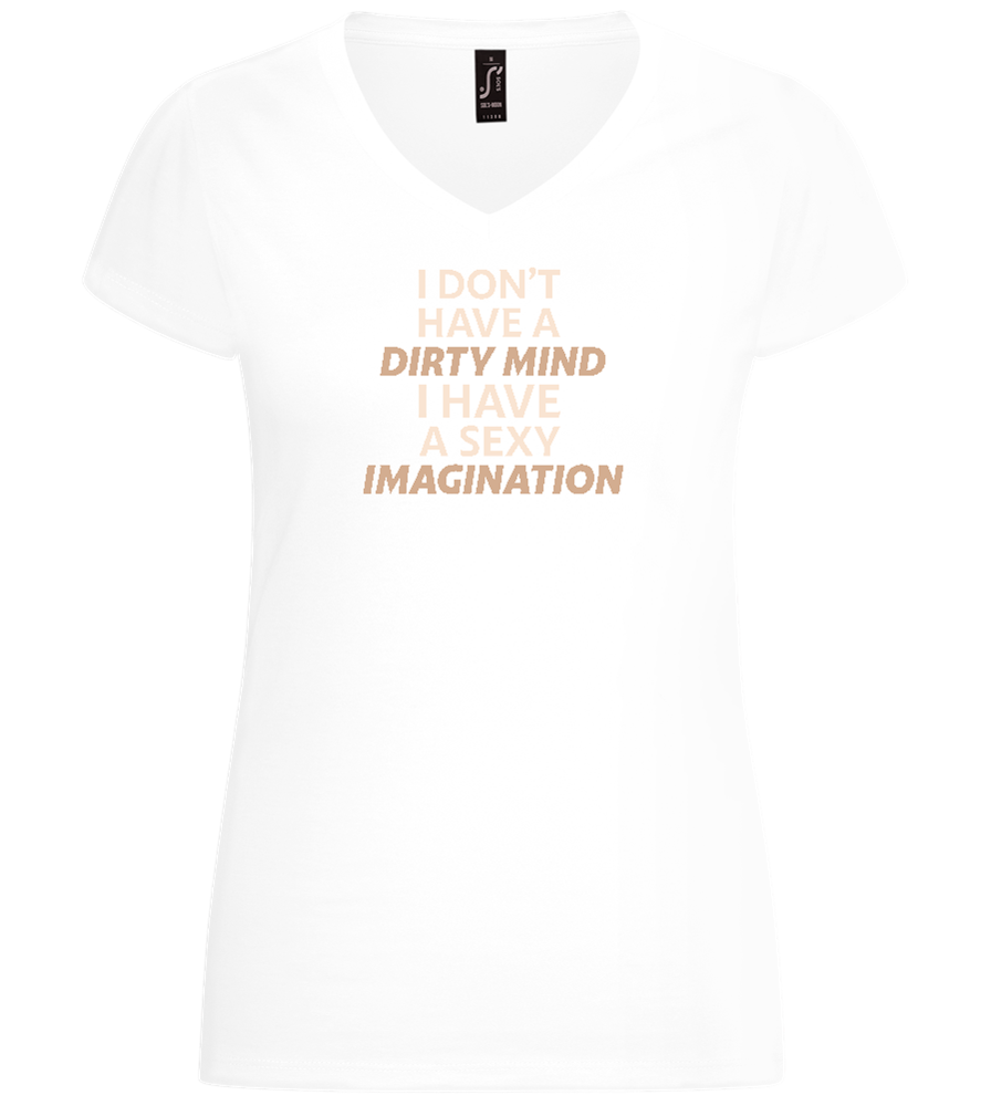 Sexy Imagination Design - Basic women's v-neck t-shirt_WHITE_front