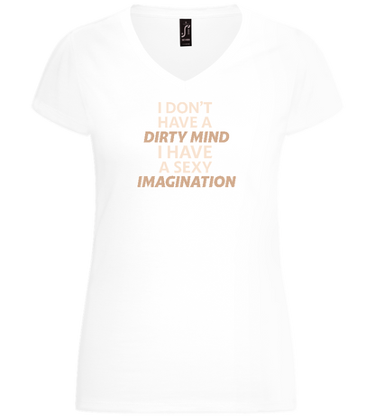 Sexy Imagination Design - Basic women's v-neck t-shirt_WHITE_front