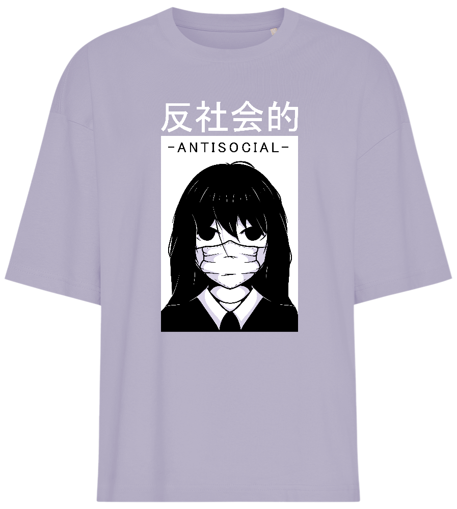 Antisocial Girl Design - Premium women's oversized t-shirt_LILAK_front