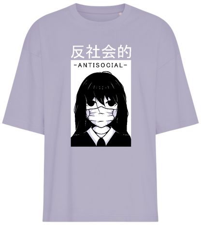 Antisocial Girl Design - Premium women's oversized t-shirt_LILAK_front