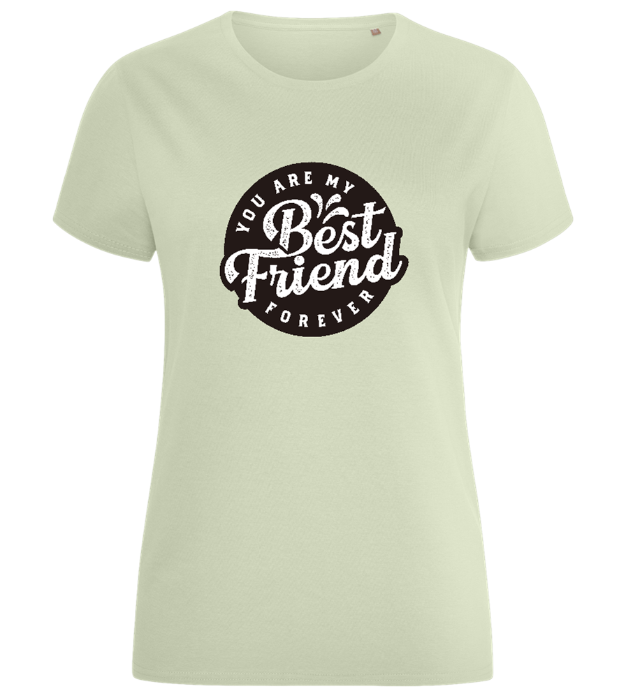 My Best Friend Forever Design - Comfort women's fitted t-shirt_SILESTONE_front