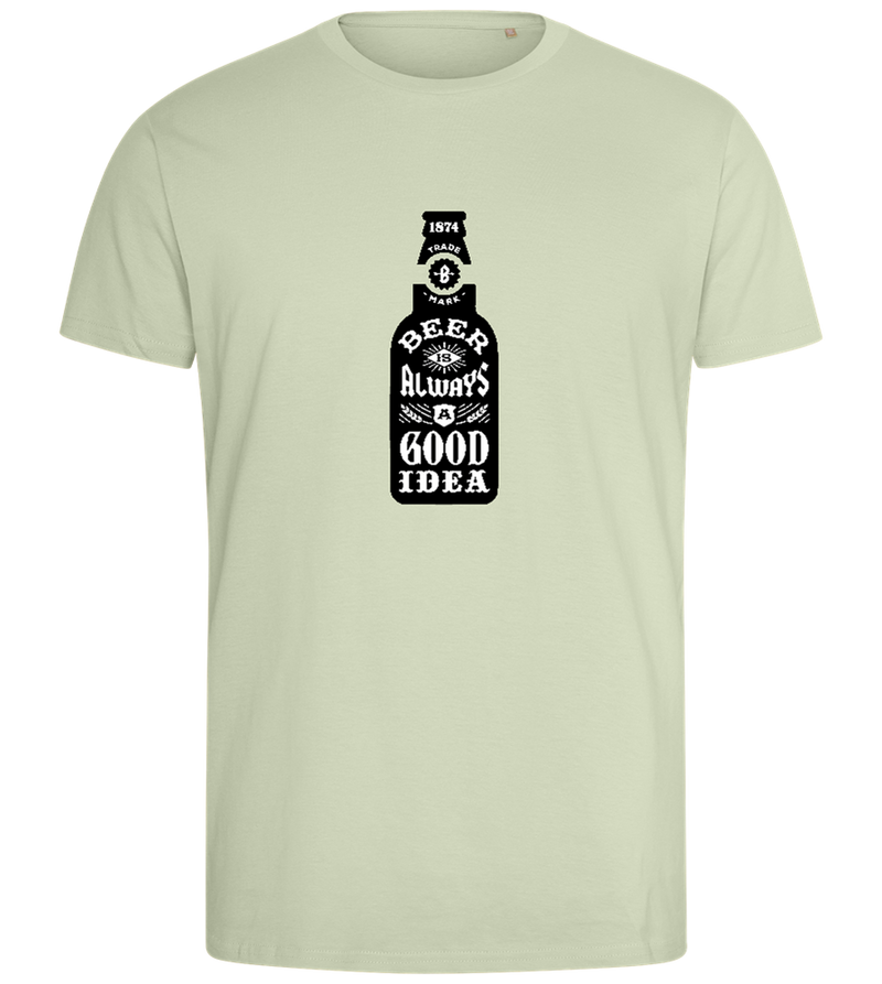 Beer Good Idea Design - Comfort men's fitted t-shirt_SILESTONE_front