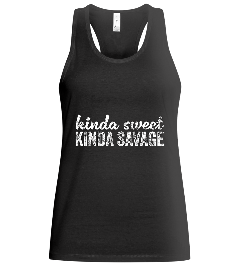 Savage Design - Basic women's tank top_DEEP BLACK_front