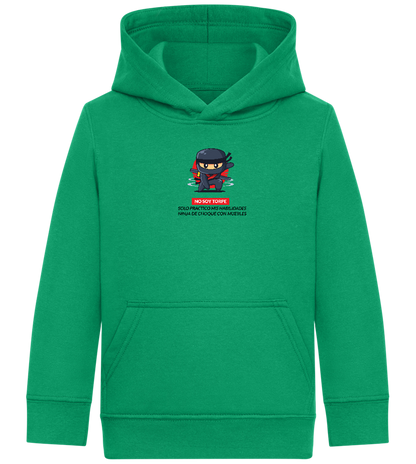 Ninja Design - Comfort Kids Hoodie_MEADOW GREEN_front