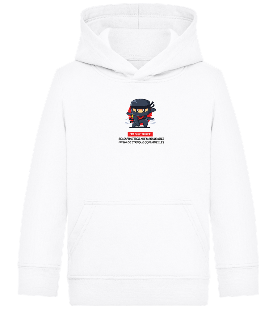 Ninja Design - Comfort Kids Hoodie_WHITE_front