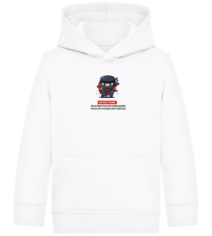 Ninja Design - Comfort Kids Hoodie_WHITE_front