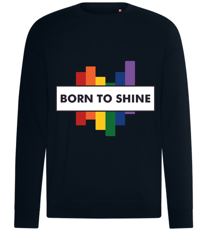 Born to Shine Design - Comfort unisex sweater_BLACK_front