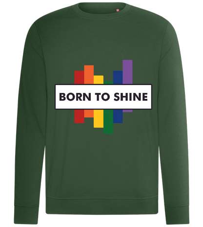 Born to Shine Design - Comfort unisex sweater_GREEN BOTTLE_front