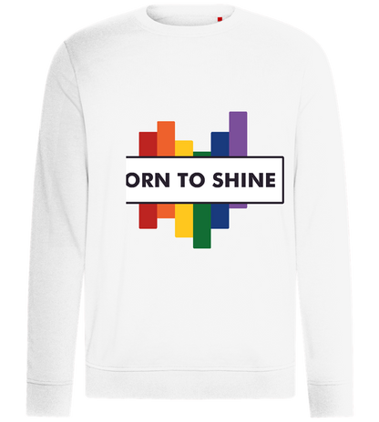 Born to Shine Design - Comfort unisex sweater_WHITE_front