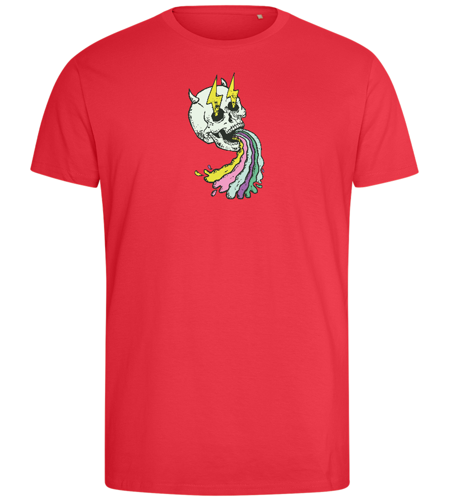 Rainbow Skull Design - Comfort men's fitted t-shirt_BRIGHT RED_front