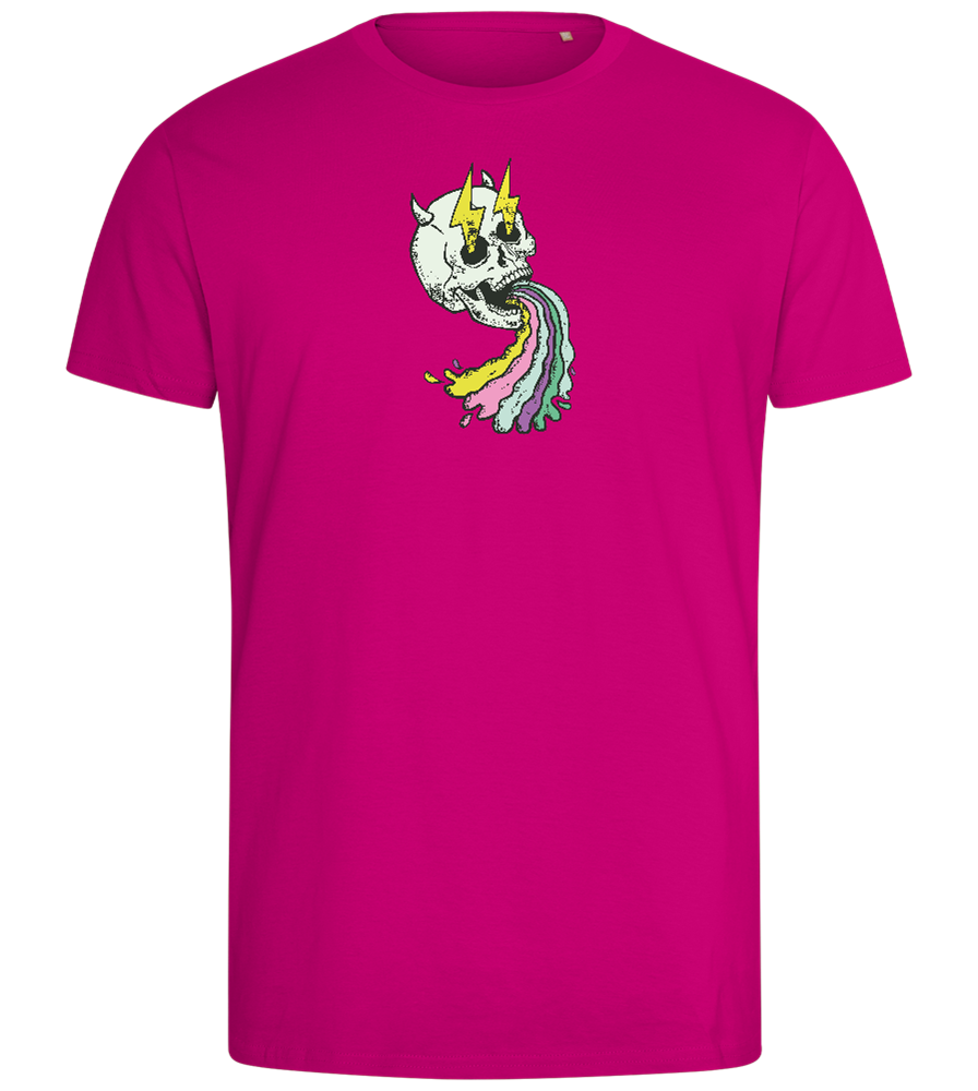 Rainbow Skull Design - Comfort men's fitted t-shirt_FUCHSIA_front